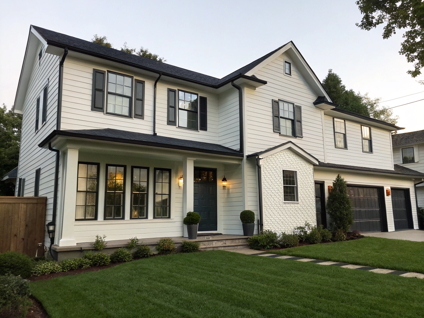 Modern home with new durable siding installation