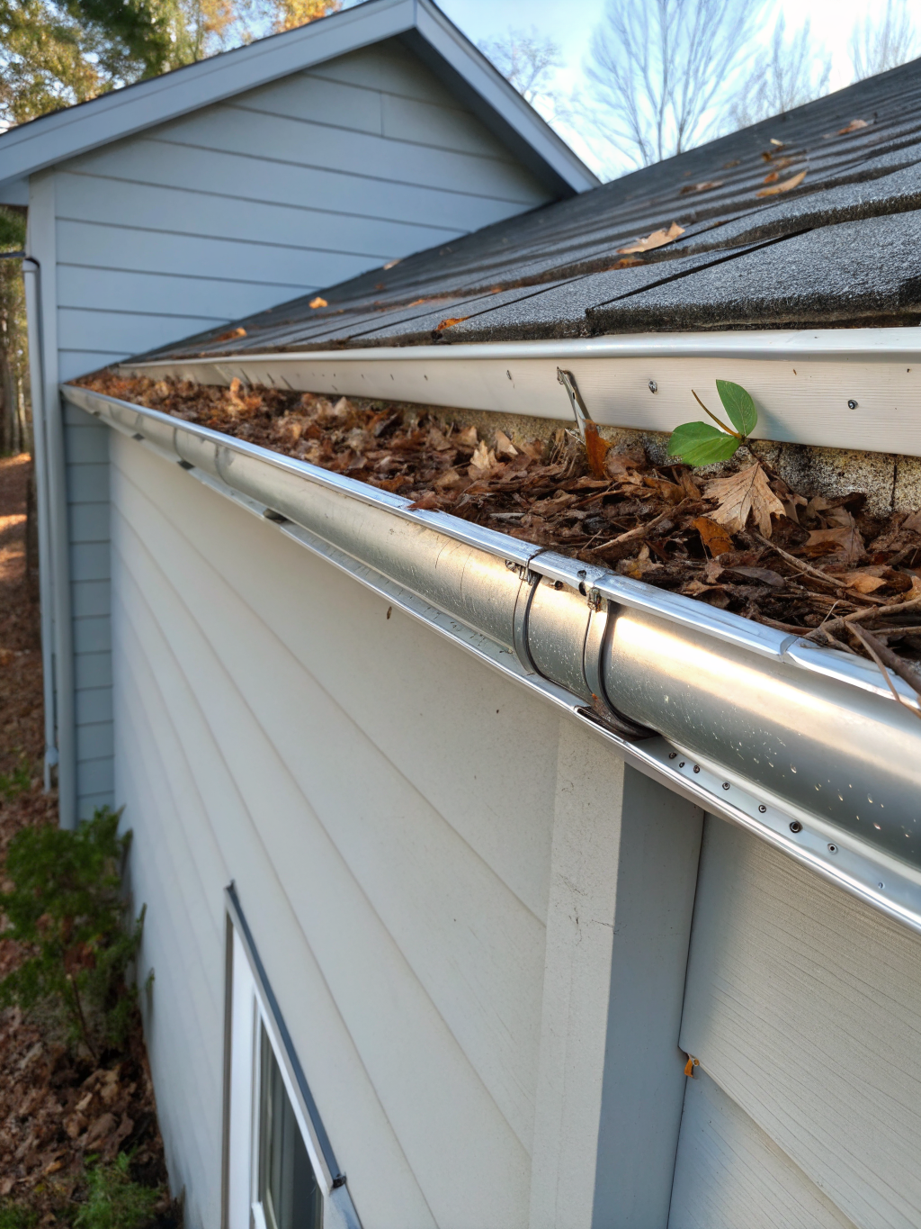 Seamless gutter system installation