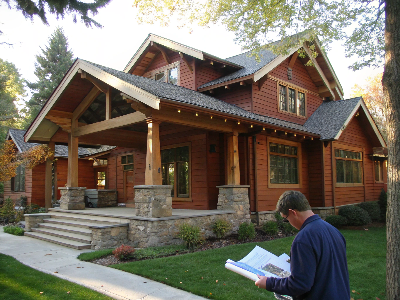 Craftsman Home before siding replacement