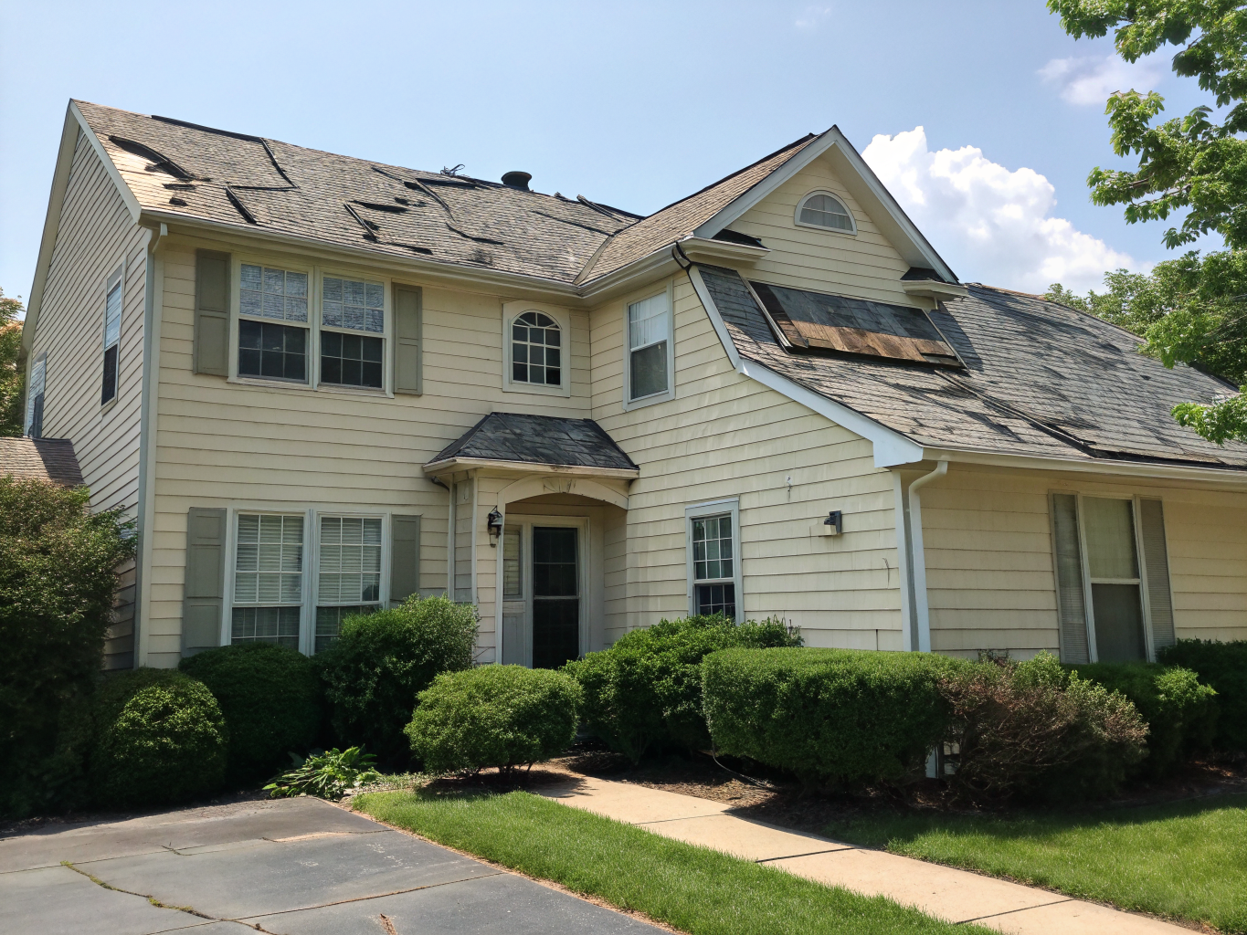 Contemporary Split-Level before siding replacement